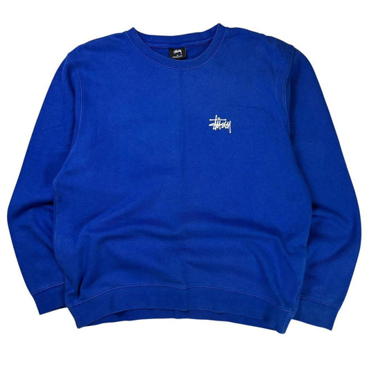 Stussy blue spellout sweatshirt (XL)