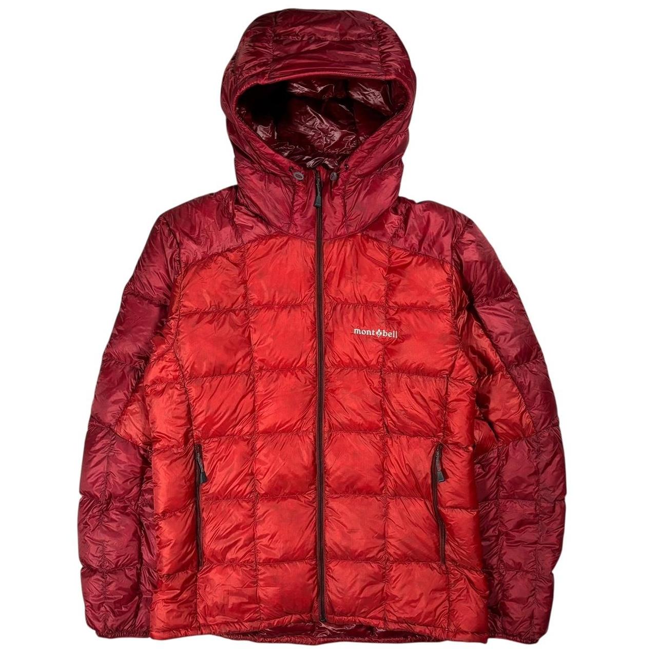 Montbell two tone red down puffer jacket (M)
