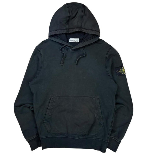 Stone island black pullover hoodie (M)
