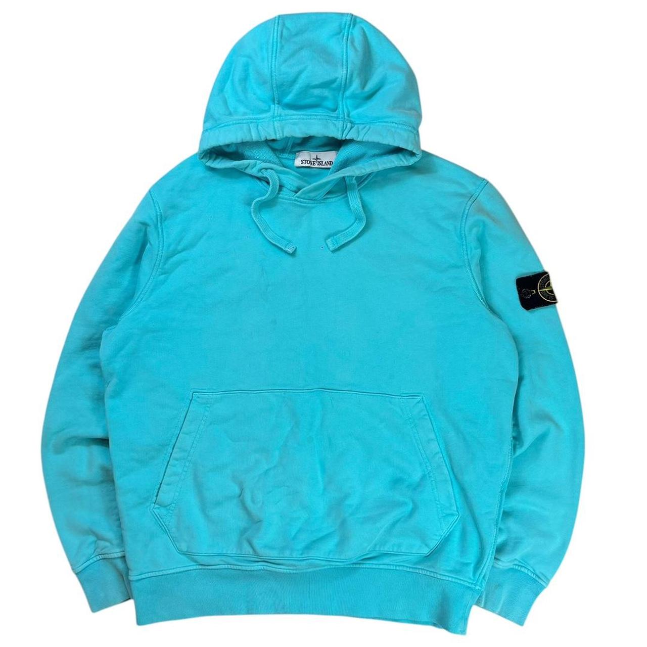 Stone island blue thick pullover hoodie (XL)