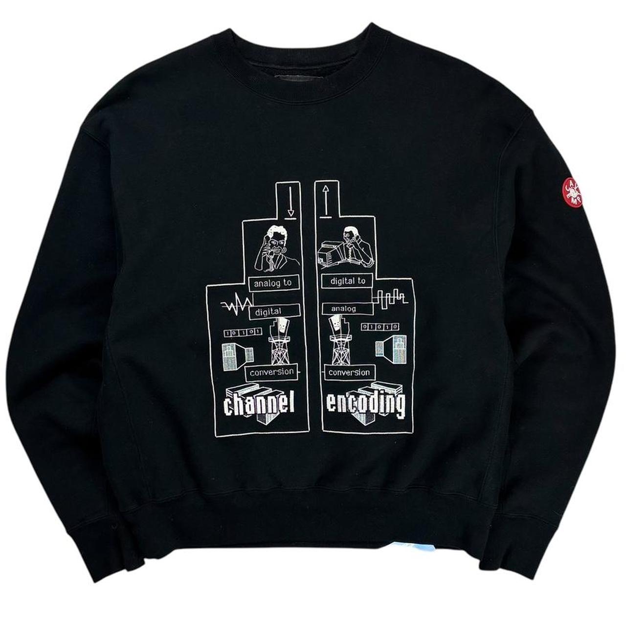Cav empt black embroidered pullover sweatshirt (S)