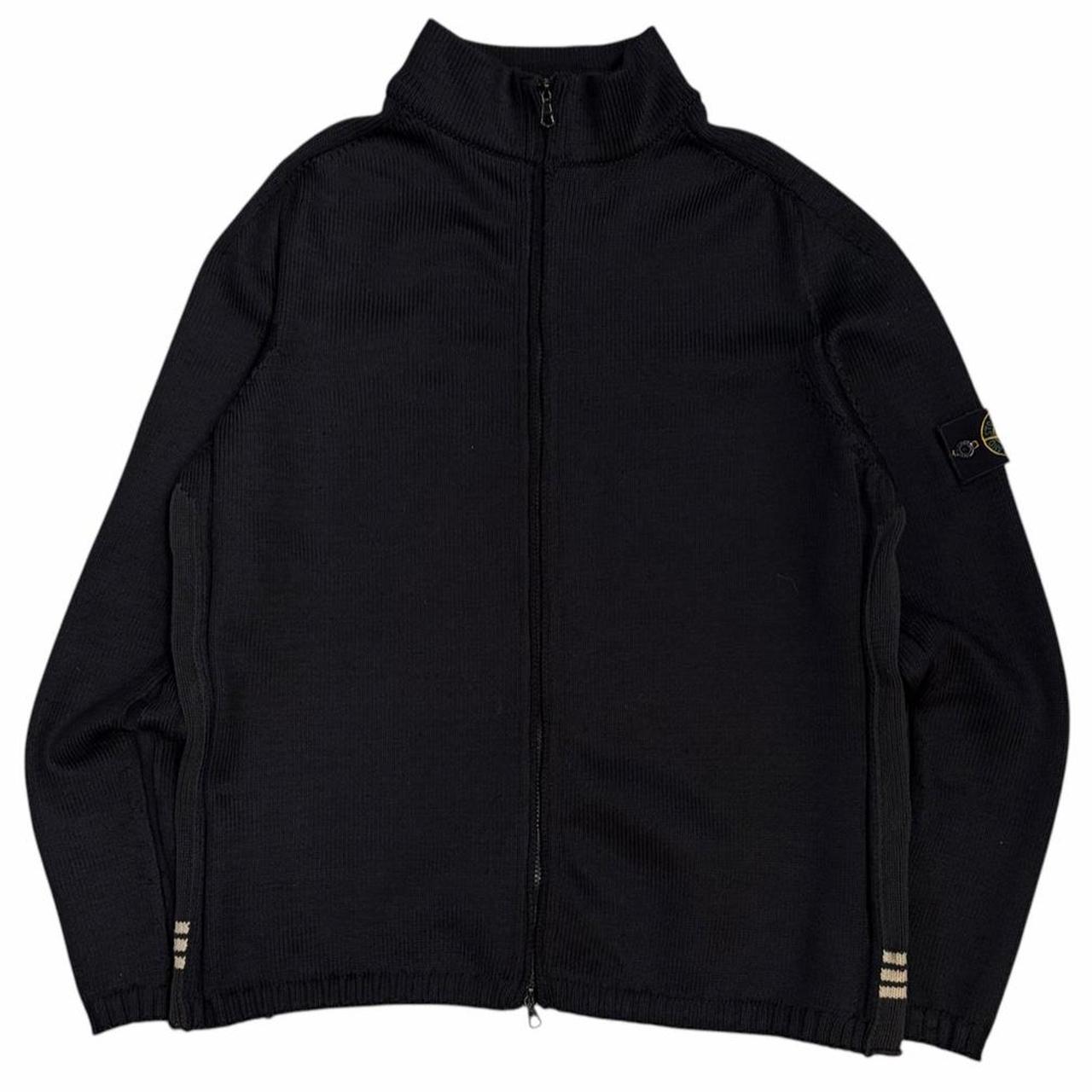 Stone island SS 2003 zip up knitted sweatshirt (XXL)