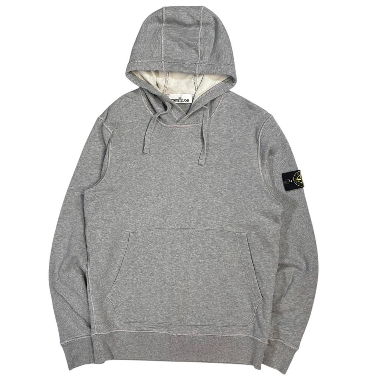 Stone island grey pullover hoodie (M)