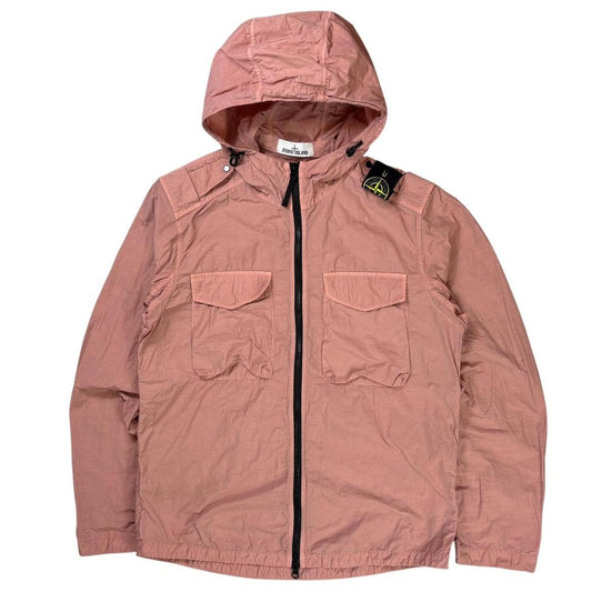 Stone island naslan light nylon shoulder badge hooded jacket (M)