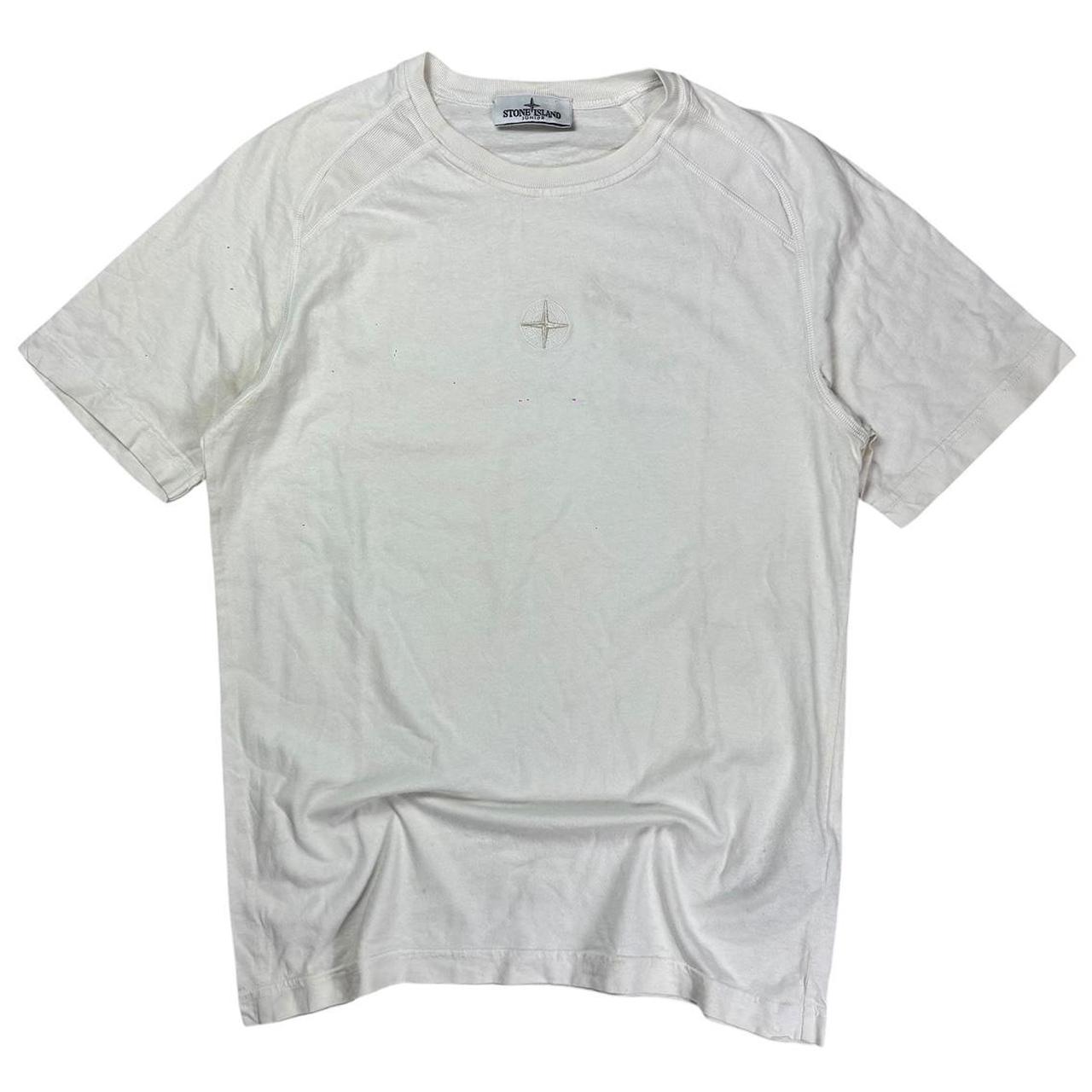 Stone island embroidered compass logo T shirt (S)