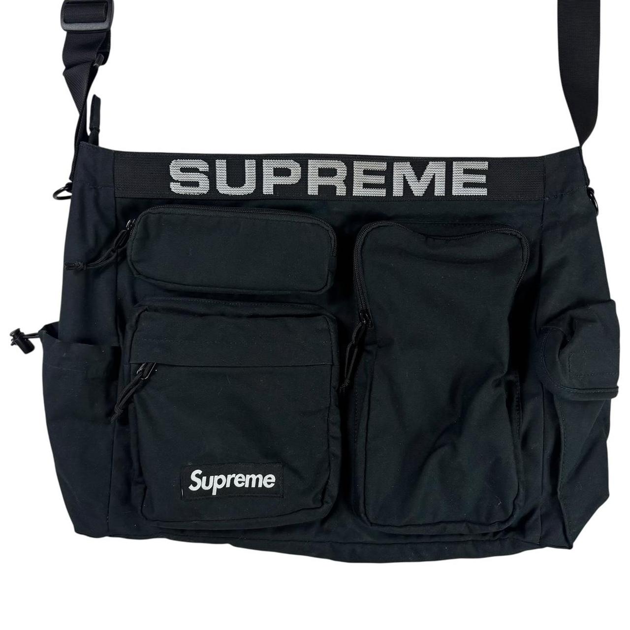 Supreme black field messenger crossbody side bag