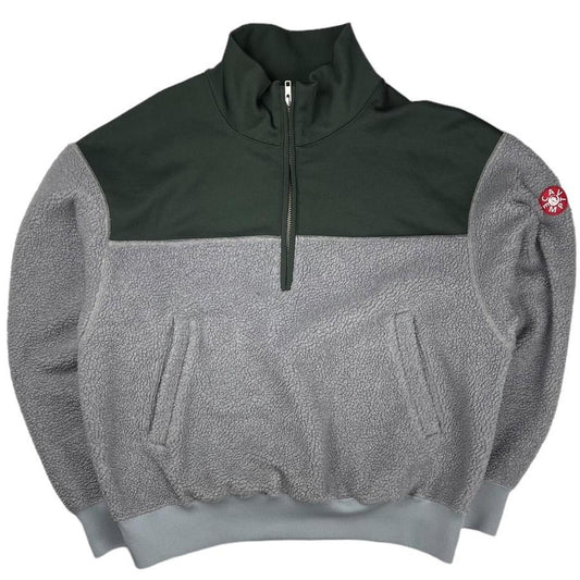 Cav Empt half zip two tone fleece sweatshirt (S)