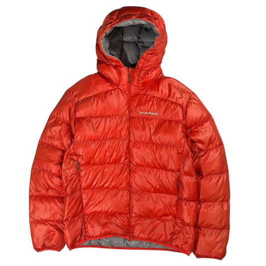 Montbell red down puffer jacket (M)