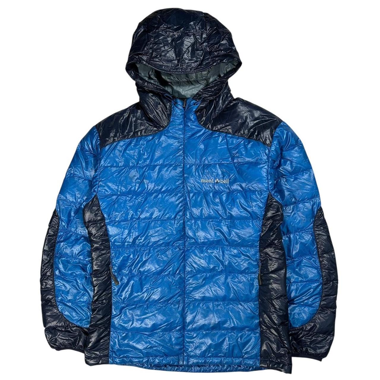 Montbell two tone blue down puffer jacket