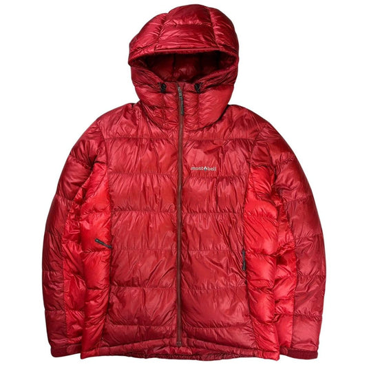 Montbell two tone red down puffer jacket (S)