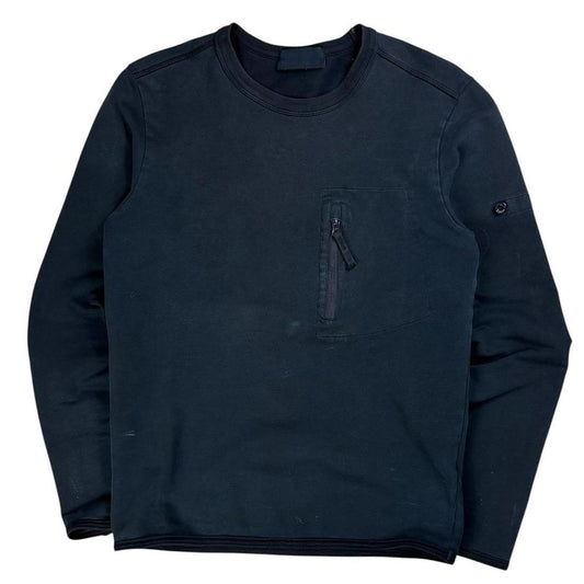Stone island navy ghost piece pullover sweatshirt (S)