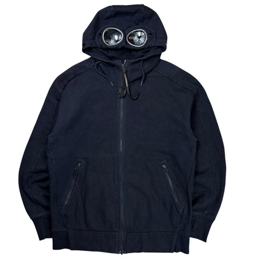 CP company navy zip up goggle hoodie (M)