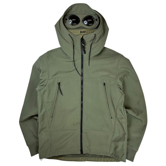CP company khaki soft shell goggle jacket (XL)