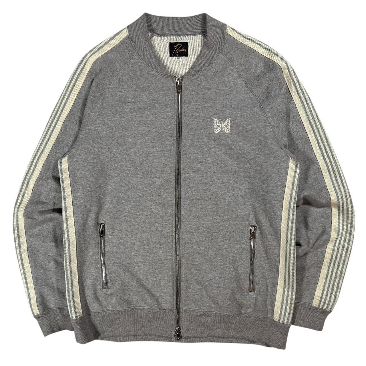Needles grey cotton zip up tracksuit jacket (M)