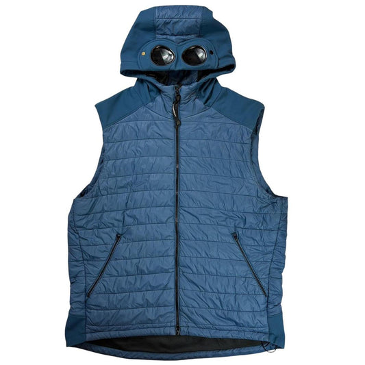 CP company blue goggle down gilet (XXL)