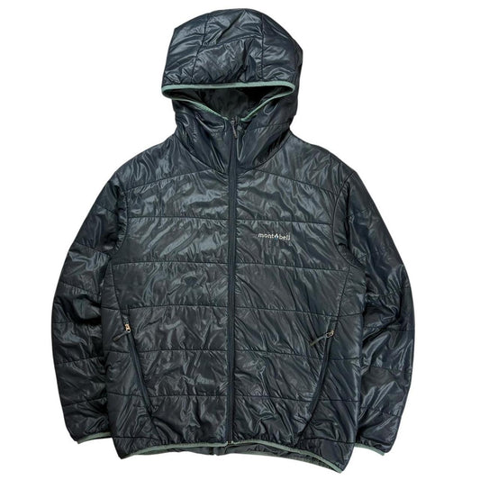 Montbell grey reversible down puffer jacket