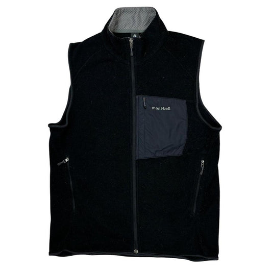 Montbell black fleece gilet vest