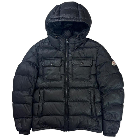 Moncler black morane Giubbotto down puffer jacket (S)