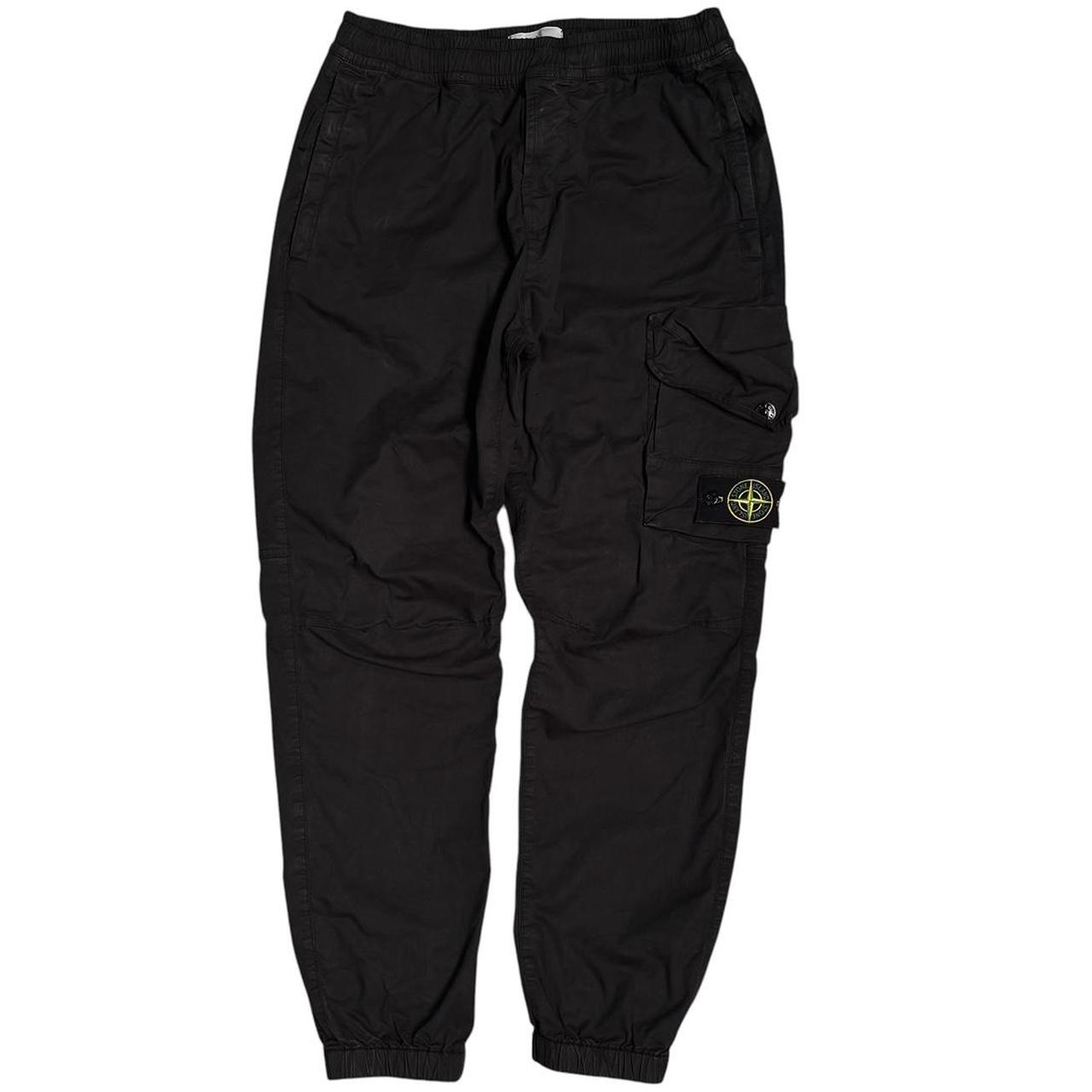 Stone island black cargo trousers (W30)