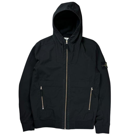 Stone island black soft shell jacket (M)