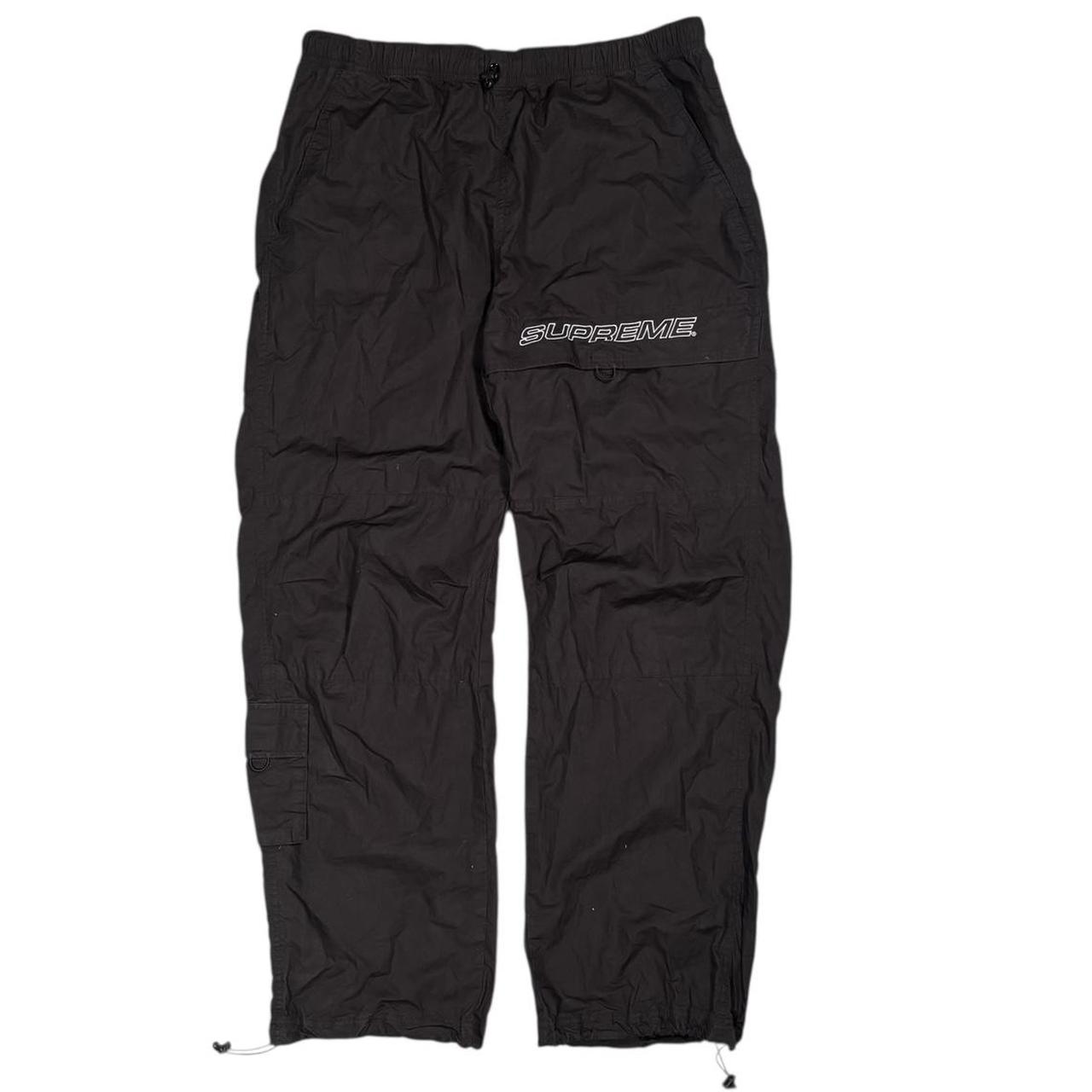 Supreme embroidered spellout baggy fit cargo trousers (S)
