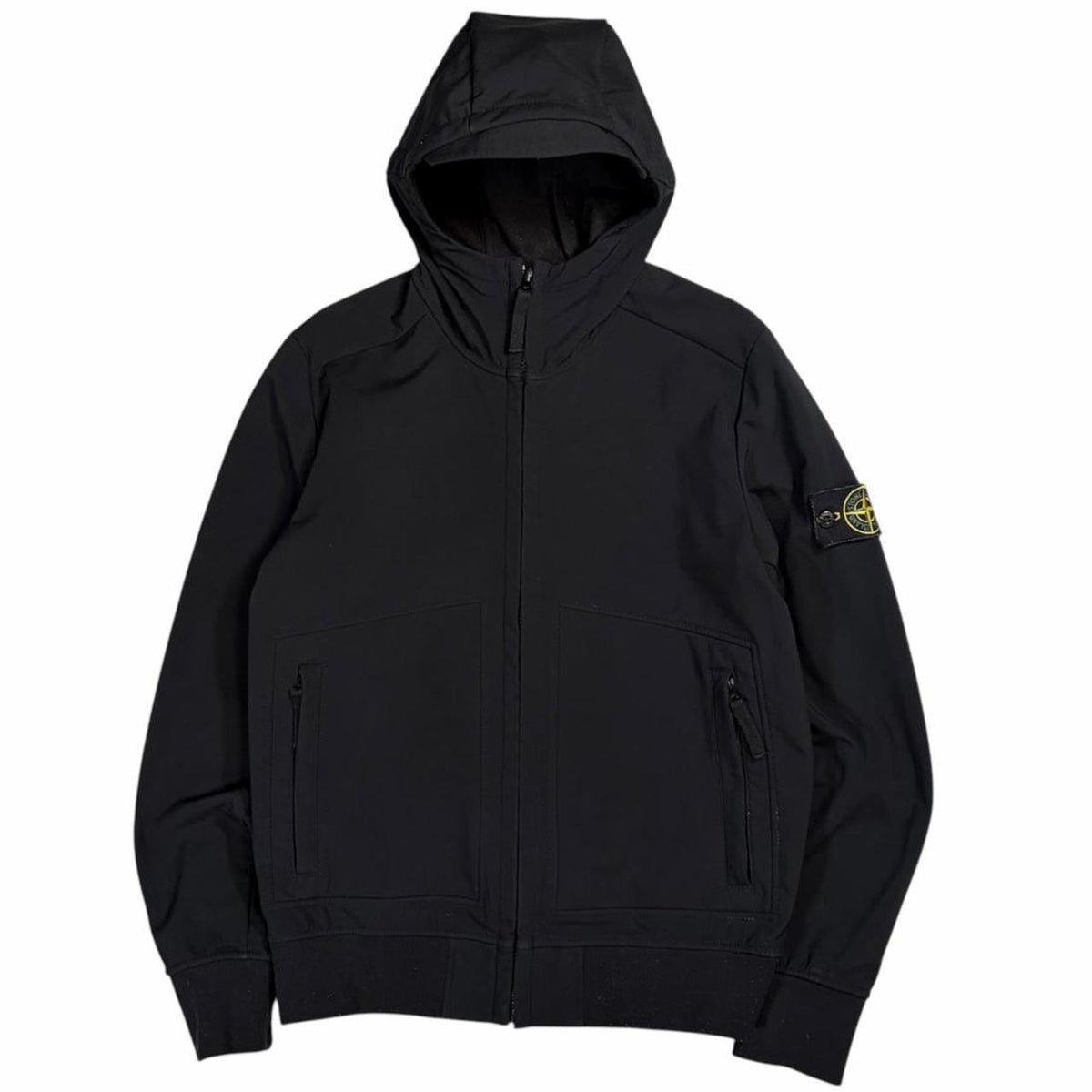 Stone island black soft shell jacket (M)