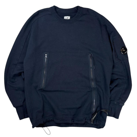 CP company navy technical pullover sweatshirt (M)