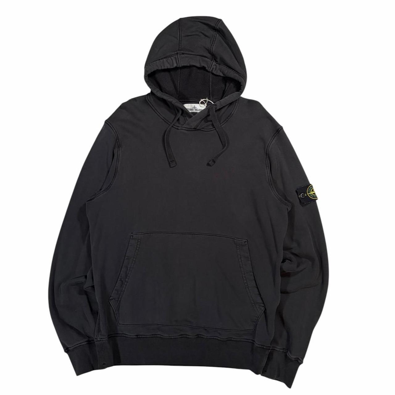 Stone island black pullover sweatshirt (L)