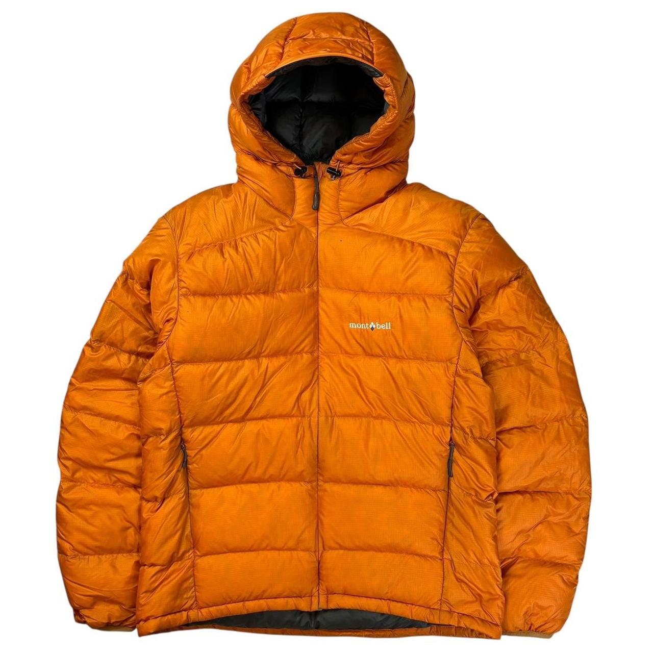 Montbell orange down puffer jacket (M)