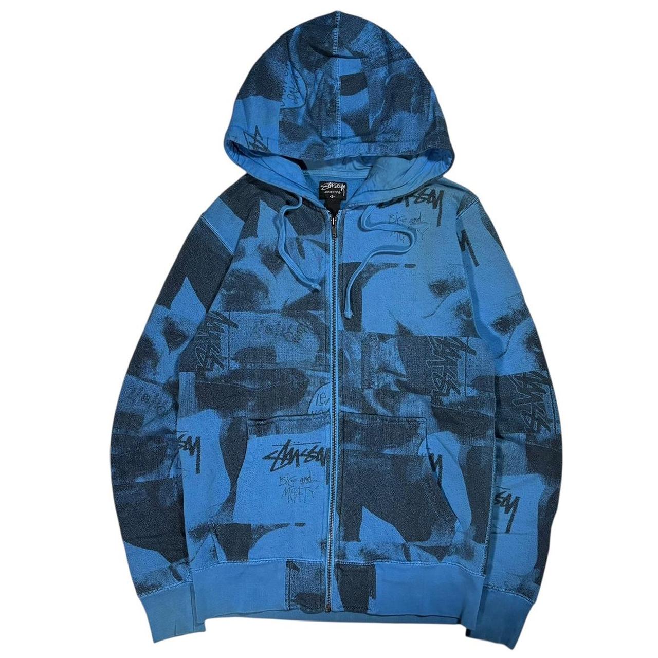 Stussy graphic zip up hoodie (S)