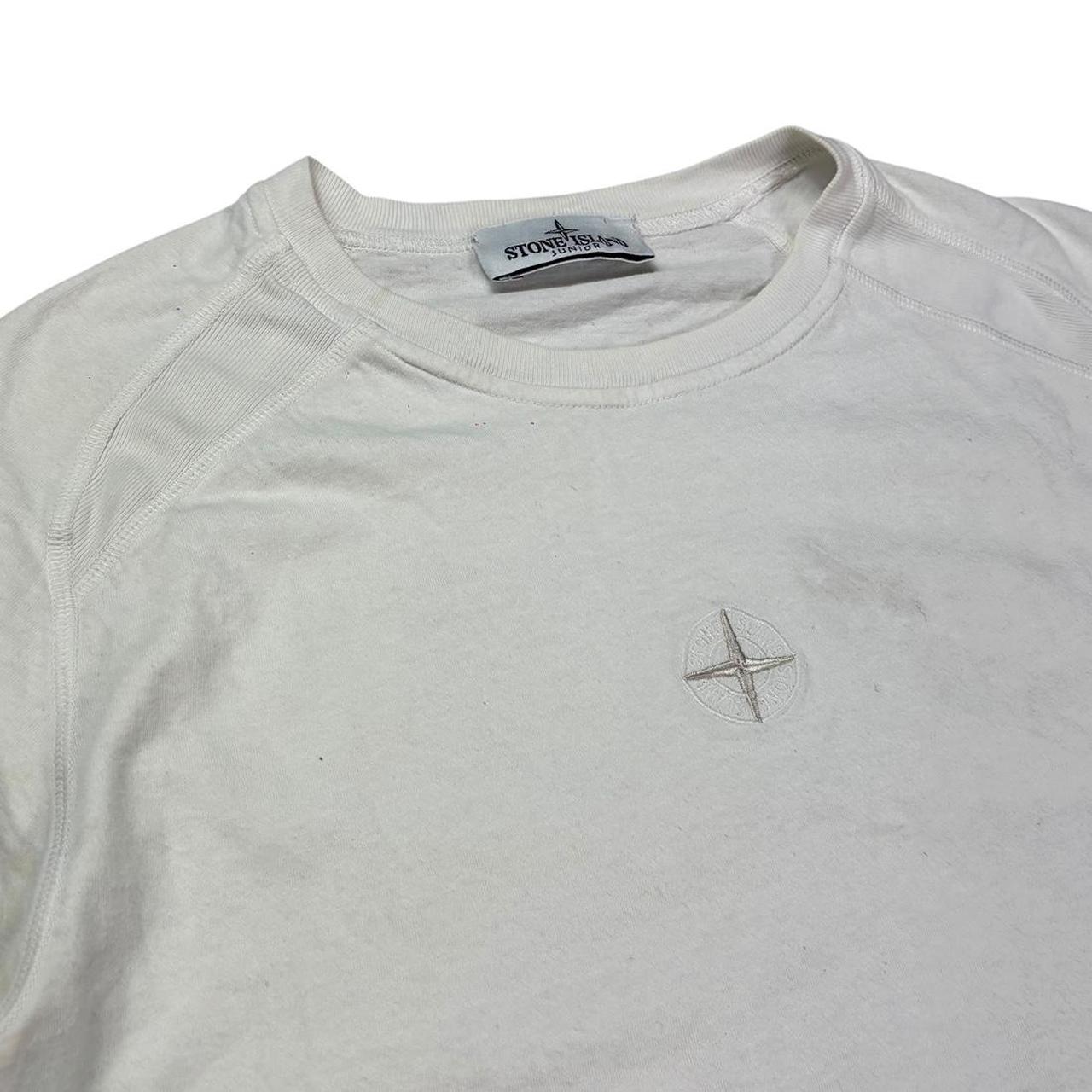 Stone island embroidered compass logo T shirt (S)