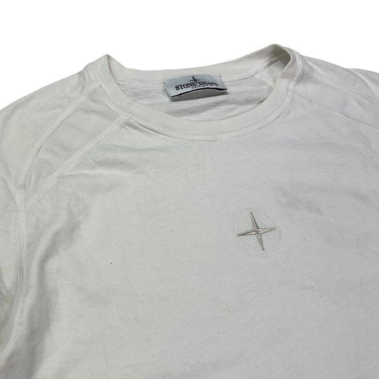 Stone island embroidered compass logo T shirt (S)