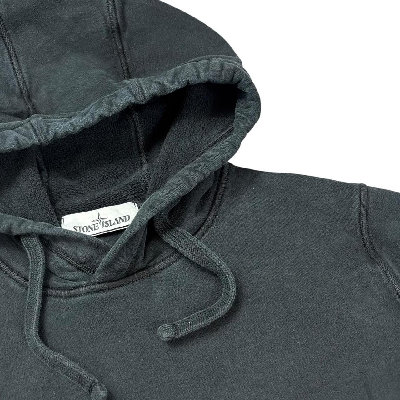 Stone island black pullover hoodie (S)