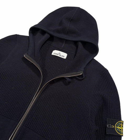 Stone island thick knitted zip up hoodie (M)