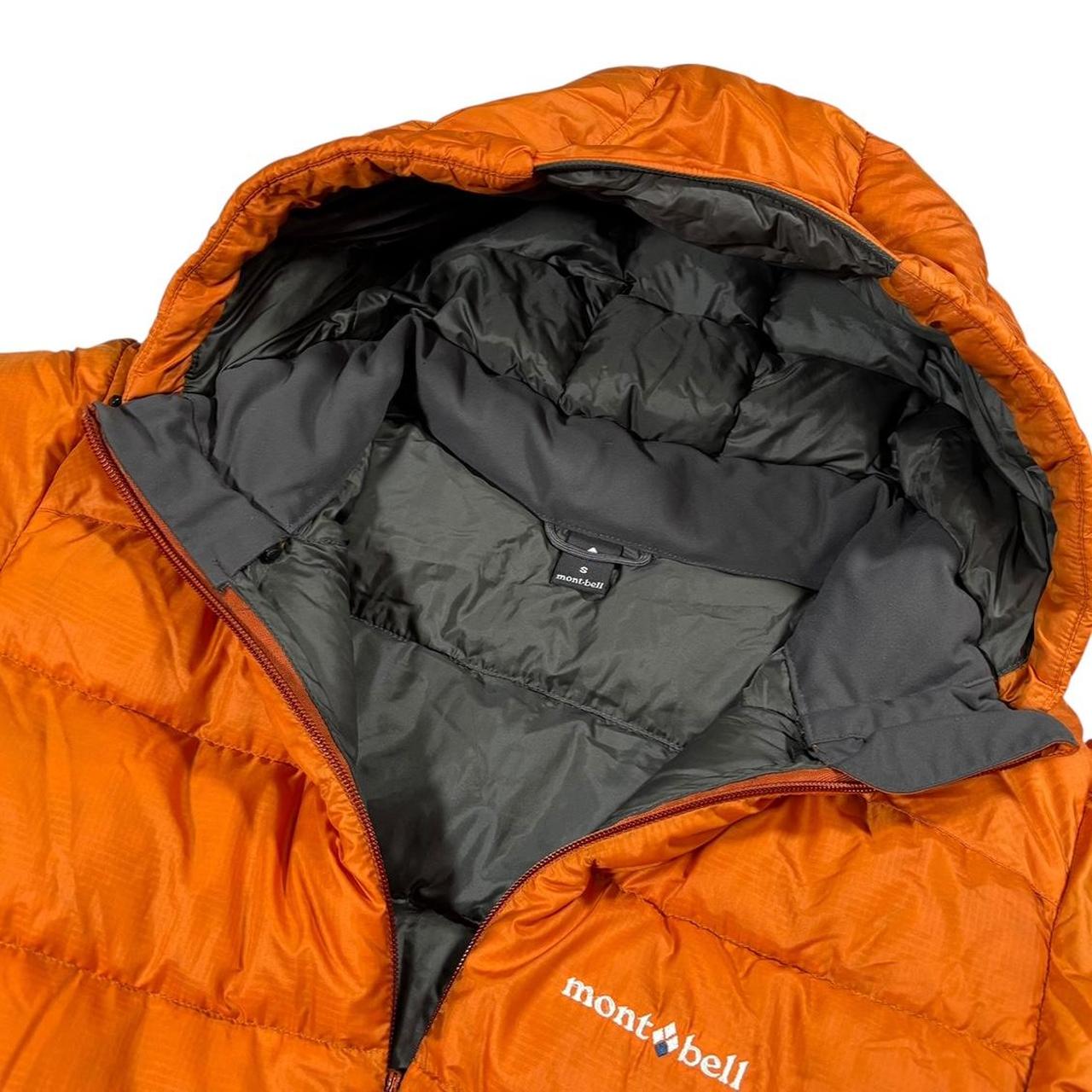 Montbell orange down puffer jacket (S)