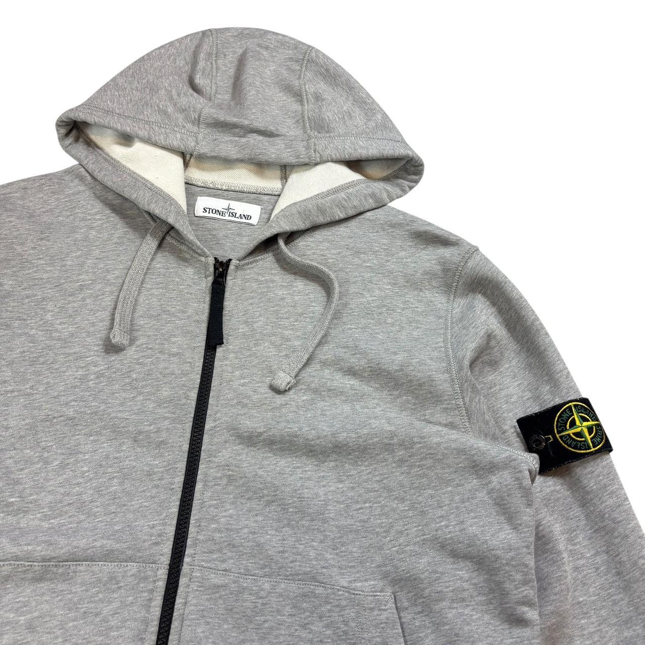 Stone island grey zip up hoodie (L)