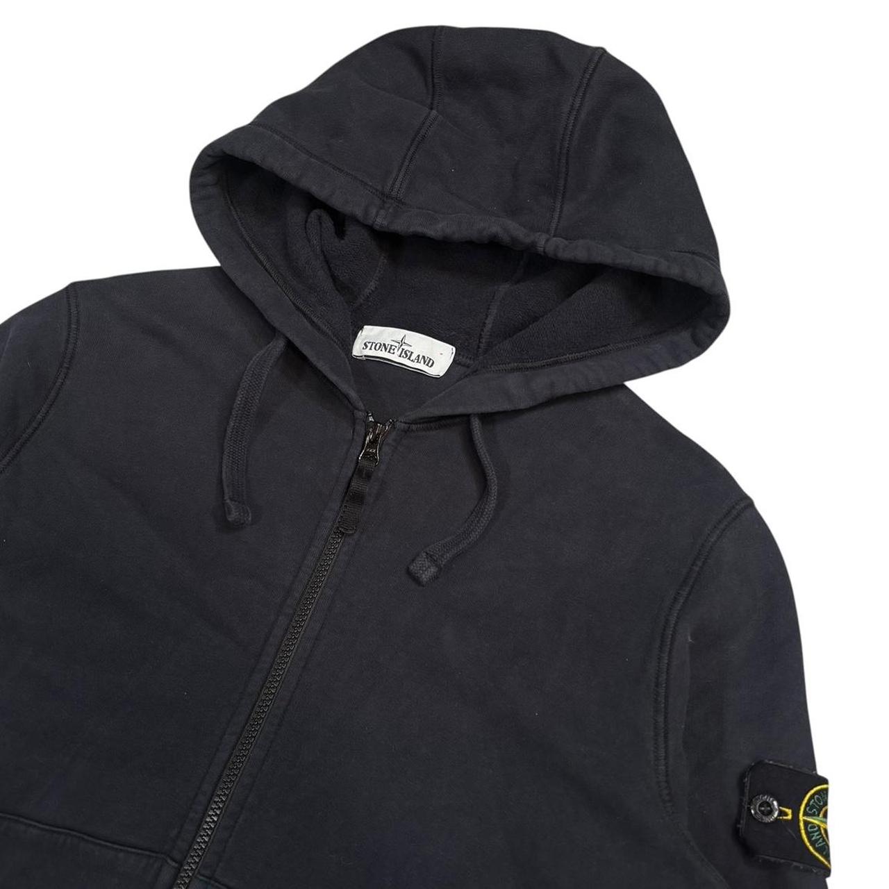 Stone island navy zip up hoodie (S)