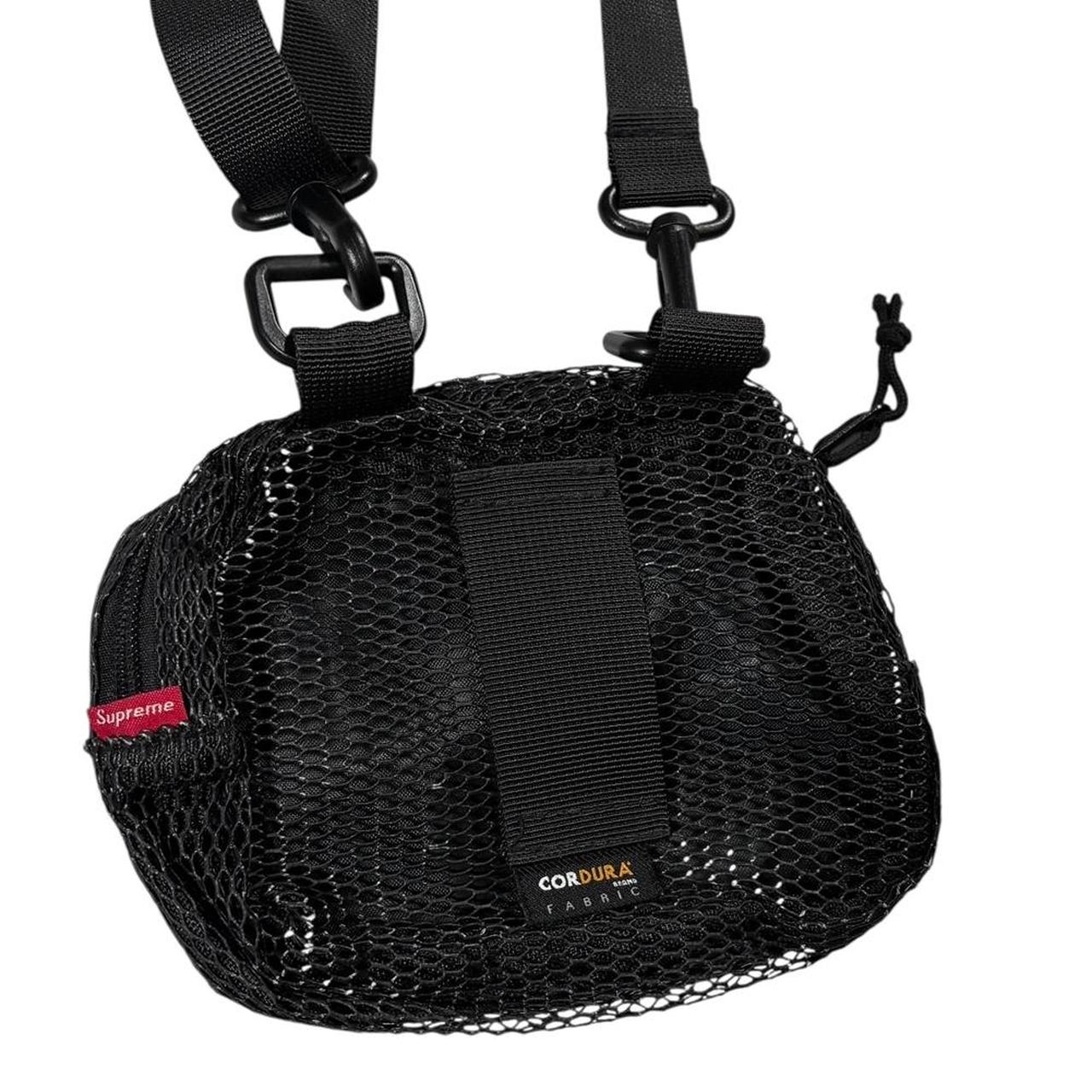 Supreme black cordura crossbody shoulder bag