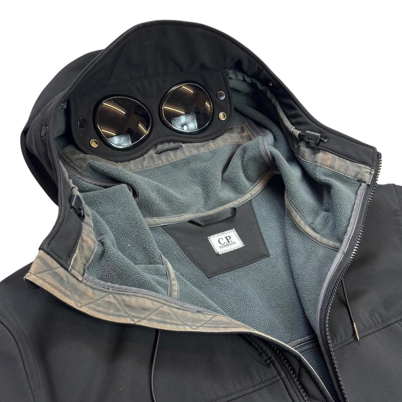 CP company black soft shell goggle jacket (XL)