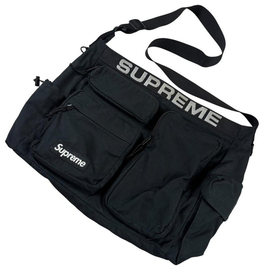 Supreme black field messenger crossbody side bag