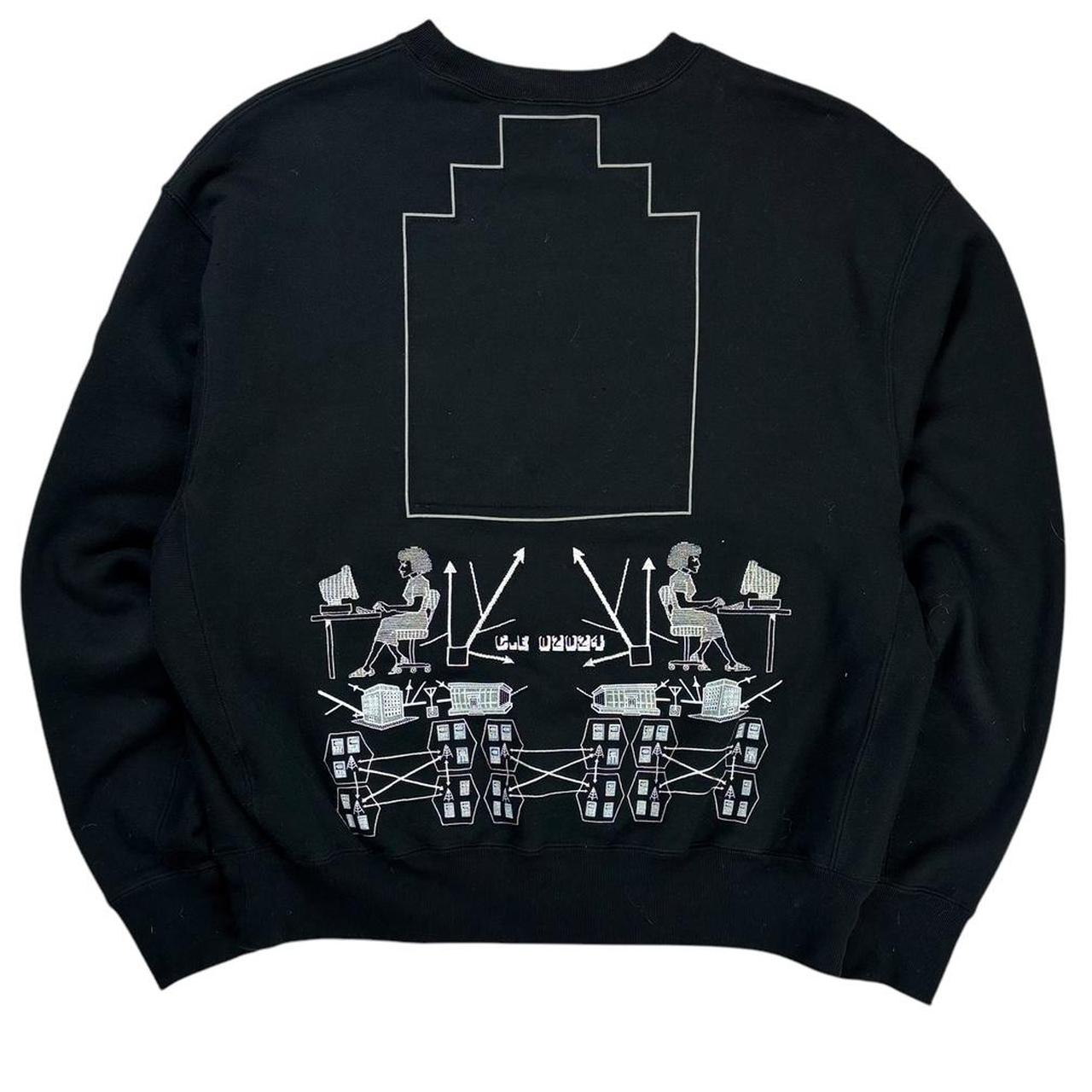 Cav empt black embroidered pullover sweatshirt (S)