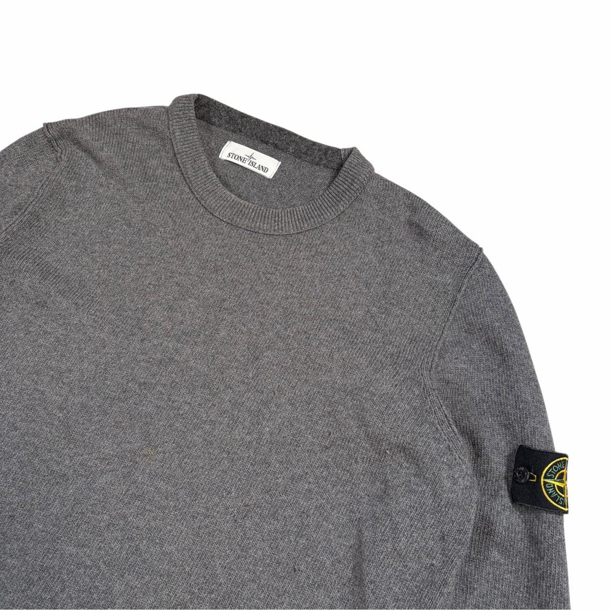 Stone island dark grey knitted pullover sweatshirt (XXXL)