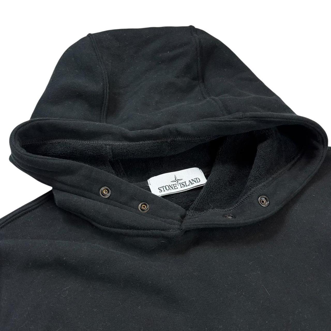 Stone island black pullover hoodie (M)