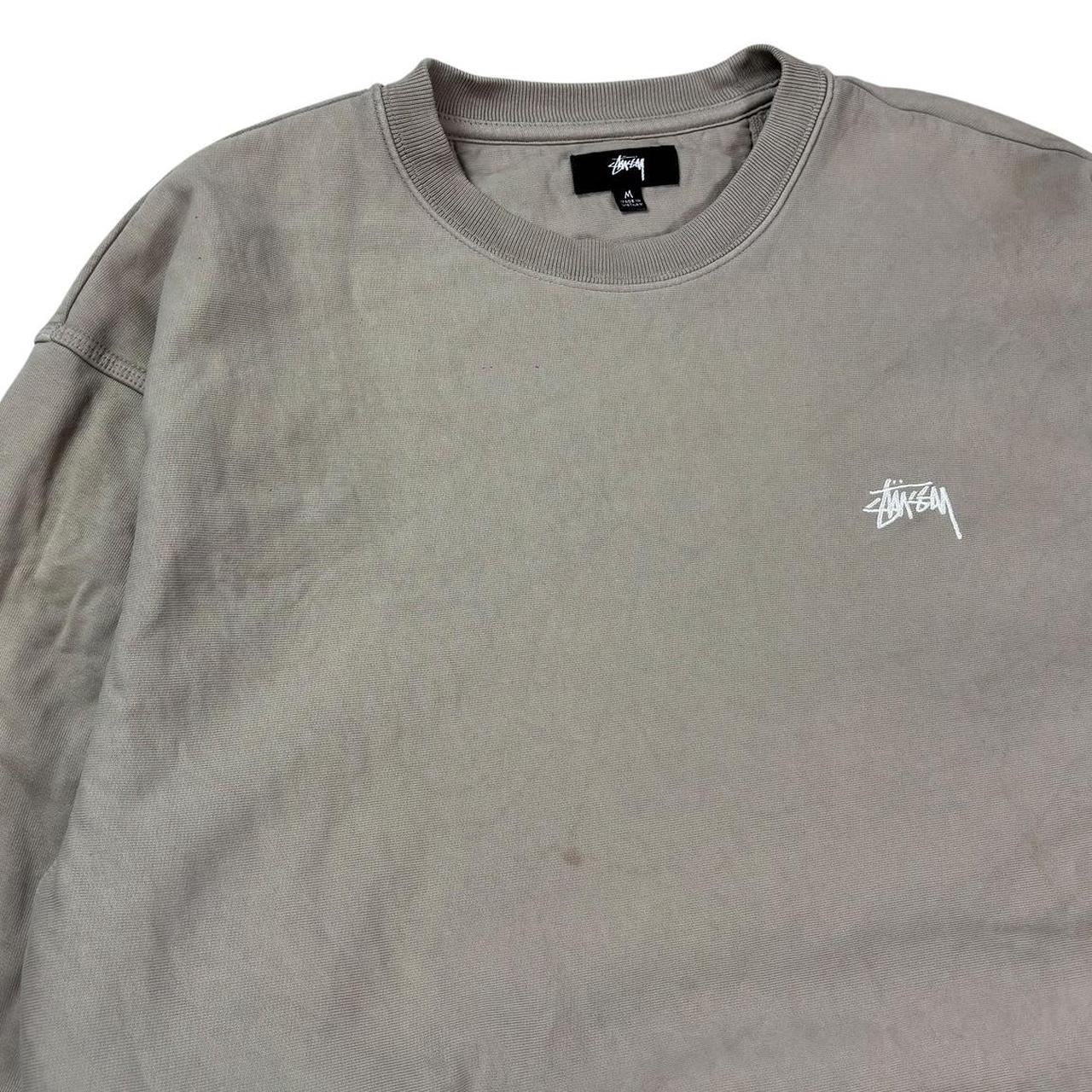 Stussy embroidered logo thick pullover sweatshirt (M)