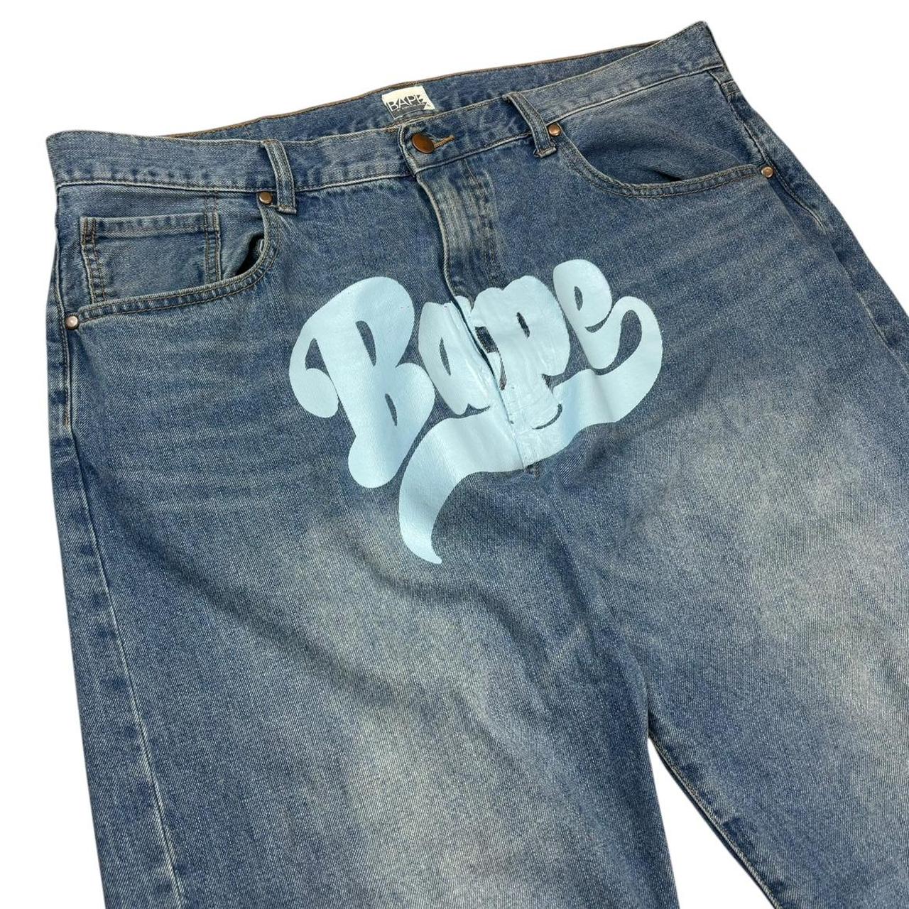 Bape spellout denim jeans