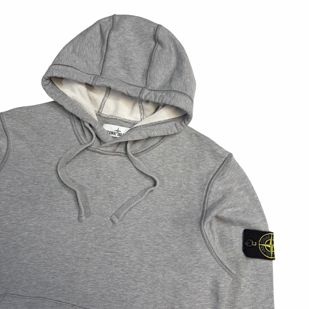 Stone island grey pullover hoodie (S)