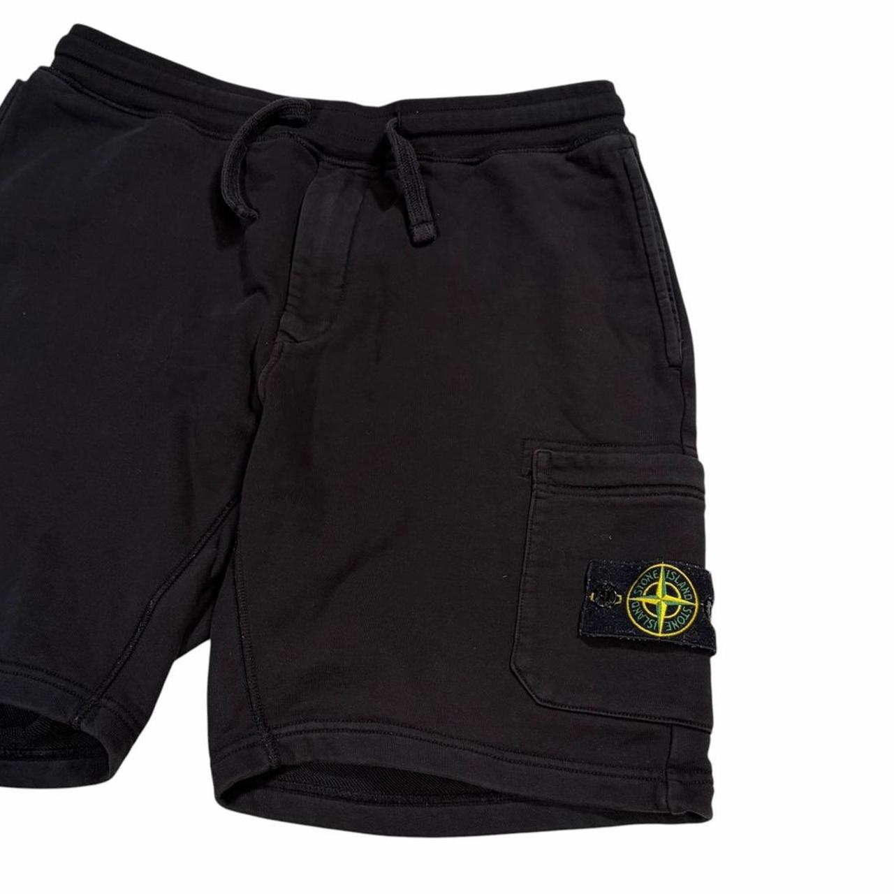 Stone island black sweat shorts (L)