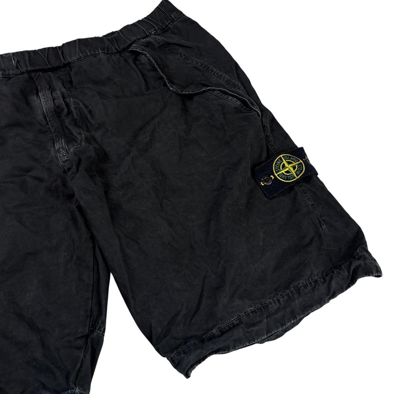 Stone island black cargo shorts (W38)