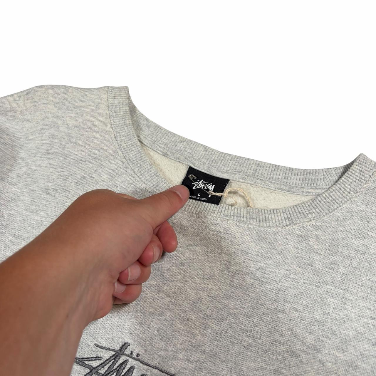 Stussy embroidered logo pullover sweatshirt (L)