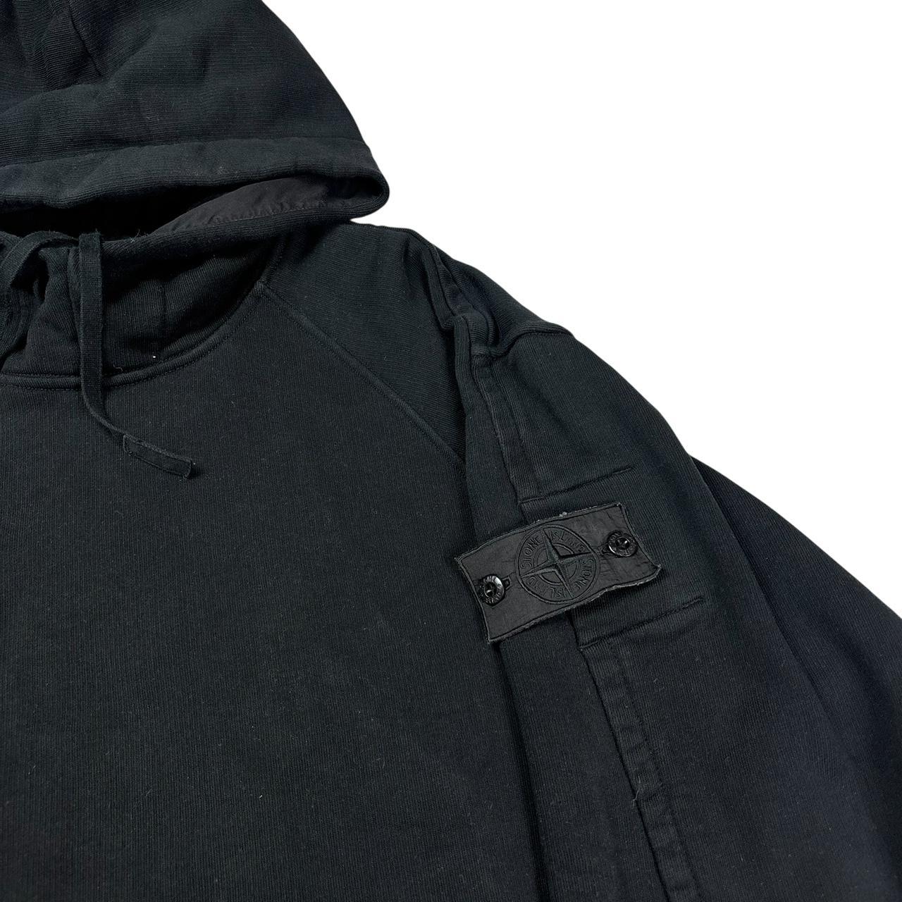 Stone island black shadow project thick pullover hoodie (XL)